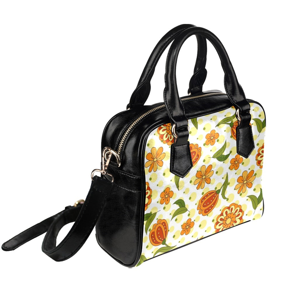 Graphic Floral Shoulder Handbag