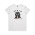 Frazzled Cat, Hang On, Let Me Overthink This Women's AS Colour T-shirt White Womens T-shirt animal Printed In Australia