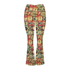 Retro Life High Waist Crossover Tummy Control Flare Leggings High Waist Flare Leggings Printed Offshore Retro
