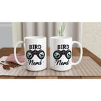 Bird Nerd - White 15oz Ceramic Mug 15oz Mug animal Globally Fulfilled