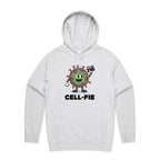 Cell-fie Cell Selfie Men's AS Colour Hoodie White Marle Mens Hoodie Printed In Australia Science