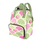 Floral Tabs - Multi-Function Backpack, Nappy / Diaper Bag
