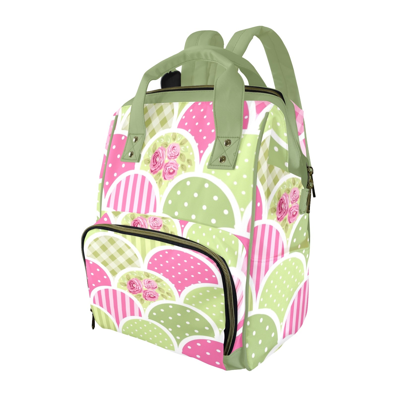 Floral Tabs - Multi-Function Backpack, Nappy / Diaper Bag