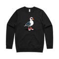 Seagull With Sunglasses And High Tops AS Colour Stencil Crew Sweatshirt