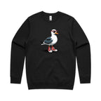 Seagull With Sunglasses And High Tops AS Colour Stencil Crew Sweatshirt