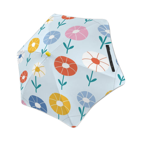 Abstract Cute Flowers Kids Safe Round Corner Umbrella One Size Kids Safe Round Corner Umbrella Plants Printed Offshore
