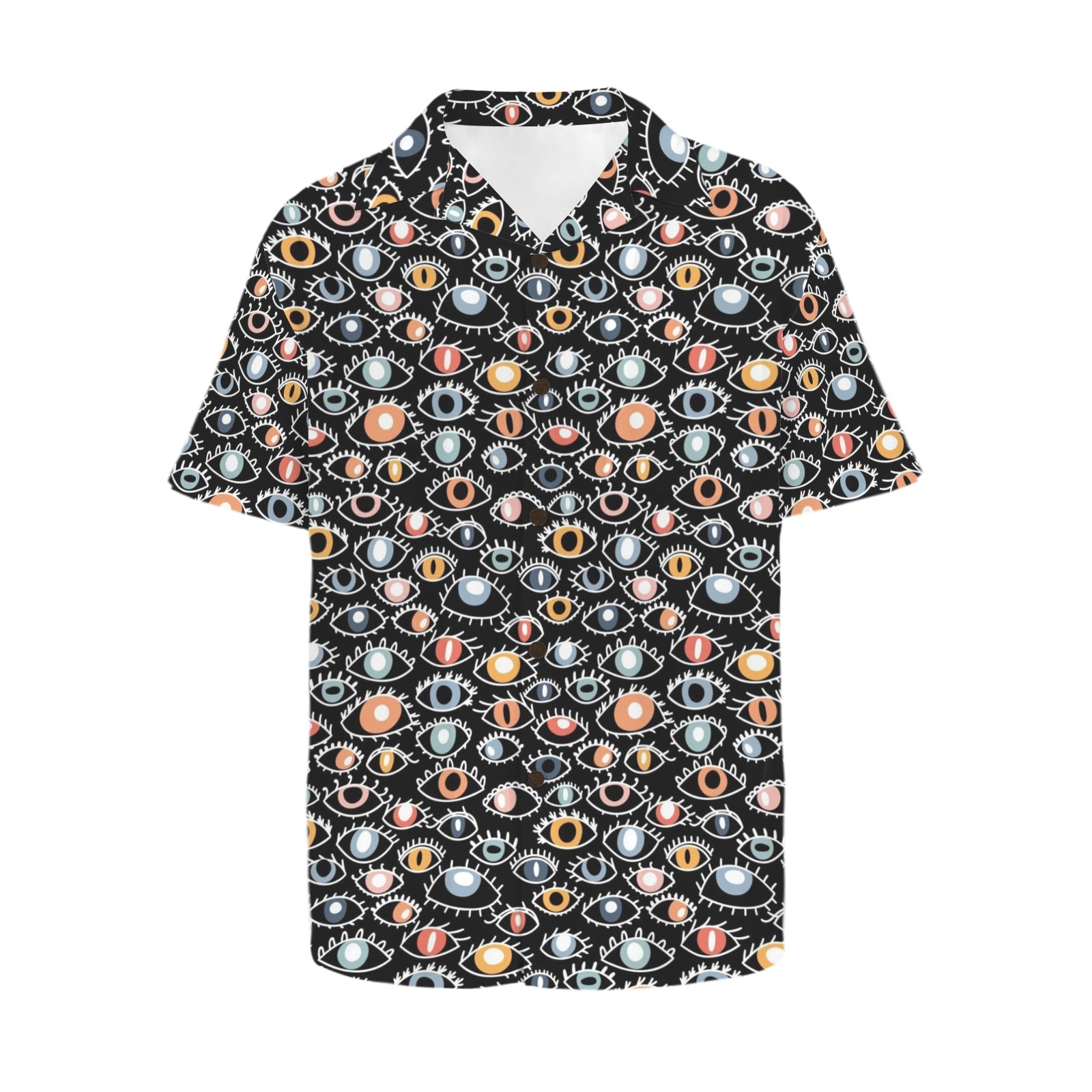 Eyes On Black Men's Short Sleeve Hawaiian Shirt Men's Hawaiian Shirt (New) Printed Offshore