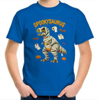 Spookysaurus, Halloween Dinosaur - Kids Youth T-Shirt Bright Royal Kids Youth T-shirt Halloween Printed In Australia