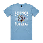 Science, It's Like Magic But Real Men's AS Colour T-shirt Carolina Blue Mens T-shirt Printed In Australia Science