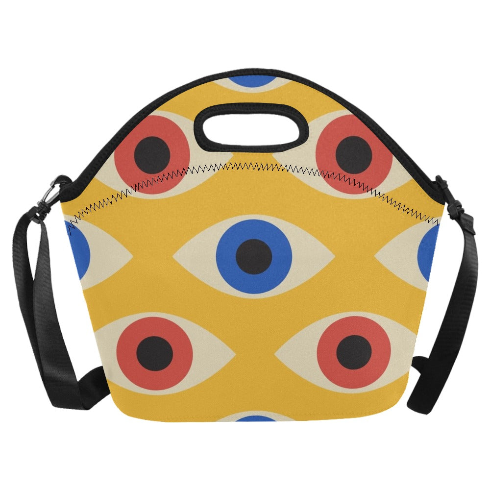 Eyes on Yellow - Neoprene Lunch Bag Neoprene Lunch Bag Printed Offshore