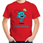 Make Every Day A Happy Earth Day - Kids Youth T-Shirt Red Kids Youth T-shirt Environment Printed In Australia