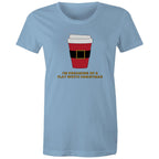 I'm Dreaming Of A Flat White Christmas, Coffee - Womens T-shirt Carolina Blue Womens Christmas T-shirt Christmas Printed In Australia