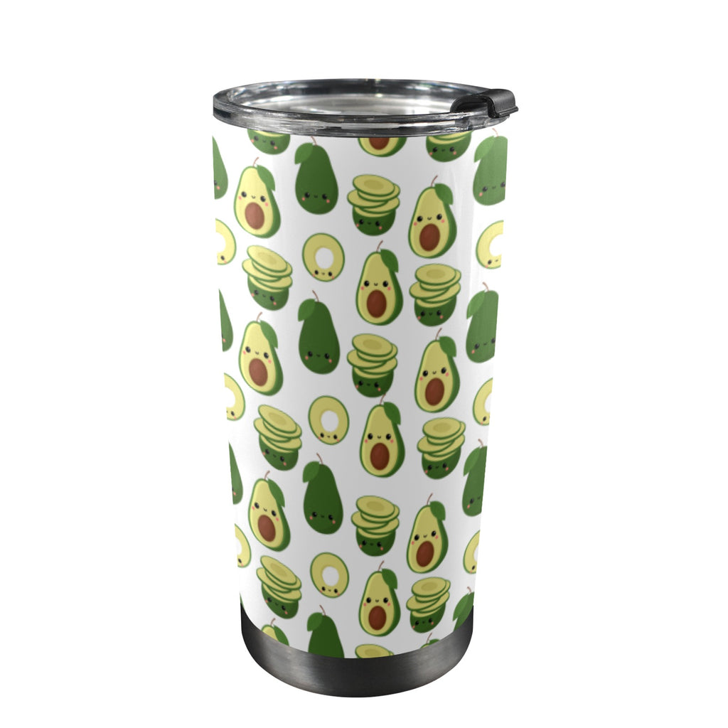 Cute Avocados - 20oz Mobile Tumbler with Lid (Black Lock) One Size 20oz Travel Mug Food Printed Offshore