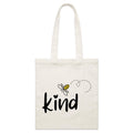 Bee Kind - Parcel Canvas Tote Bag Default Title Small Tote Bag Kindness Printed In Australia