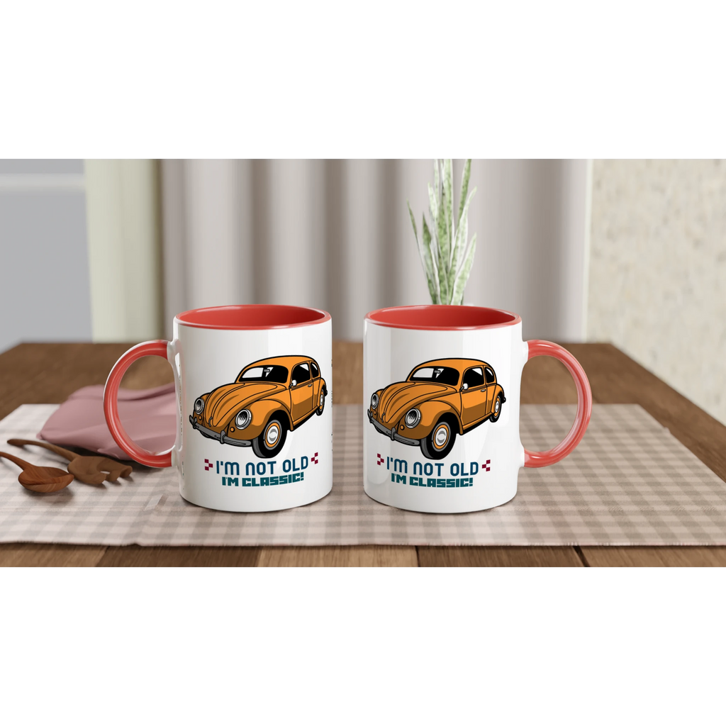 Personalise - I'm Not Old, I'm Classic - White 11oz Ceramic Mug Personalised Mug customise Globally Fulfilled personalise Retro