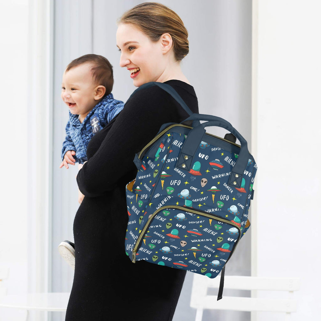 UFO's And Aliens Multi-Function Backpack, Nappy / Diaper Bag Multi-function Backpack, Nappy / Diaper Bag Printed Offshore Sci Fi