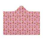 Cherry Ice Cream Kids Hooded Blanket 100cm x 130cm Kids Hooded Blanket Food Printed Offshore