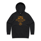 You Matter, Physics Pun - Womens Hoodie Black Womens Hoodie Printed In Australia Science