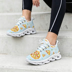 Pizzas On Blue Women's Twisted Sole Sneakers