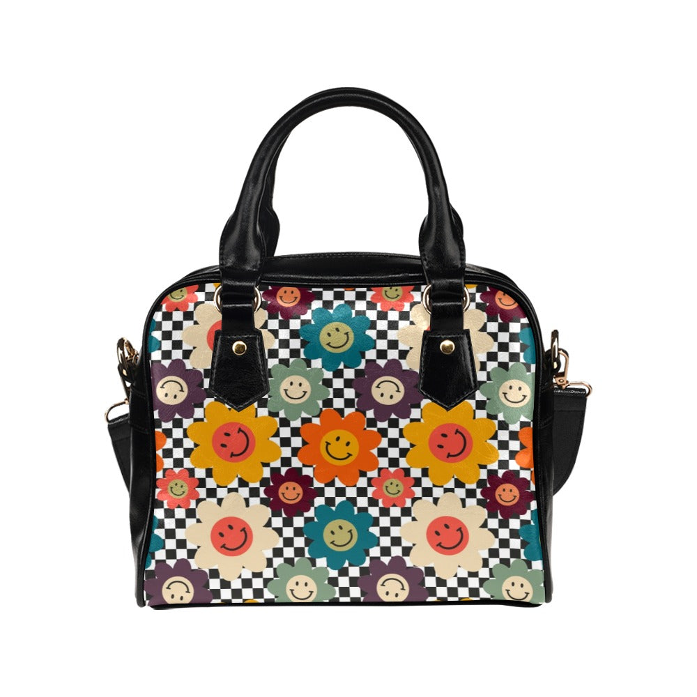 Happy Retro Flowers - Shoulder Handbag (Model 1634) Shoulder Handbags (1634)