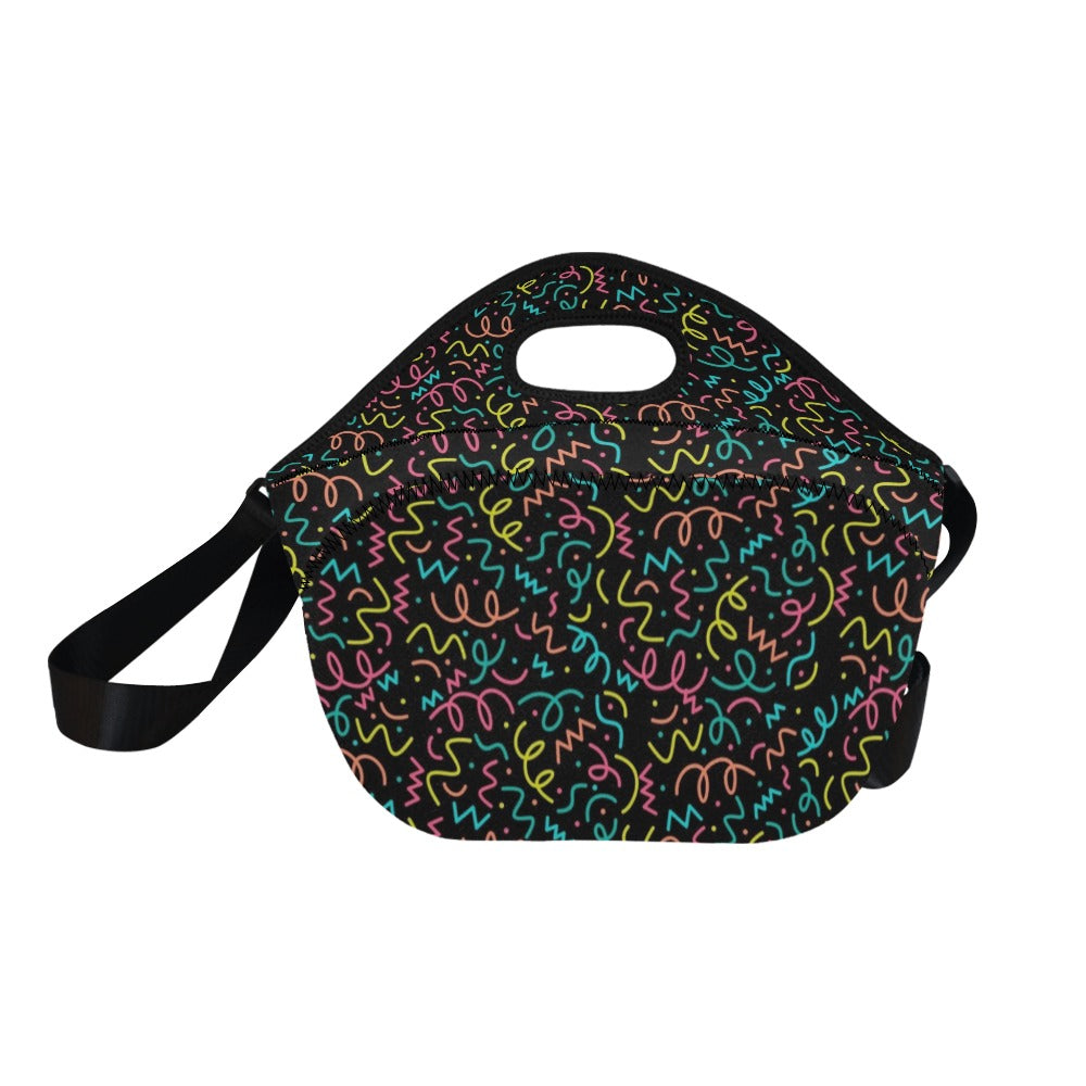 Squiggle Time - Neoprene Lunch Bag Neoprene Lunch Bag Printed Offshore