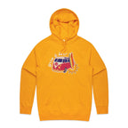 Drive And Surf - Mens Hoodie Gold Mens Hoodie Printed In Australia Surf