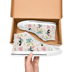 Toucans In Pink Women's High Top Canvas Shoes Womens Classic High Top Shoes animal Printed Offshore