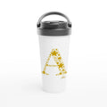Star Initial White 15oz Stainless Steel Travel Mug, Personalise, Customise, Name, Initial Default Title Personalised Travel Mug