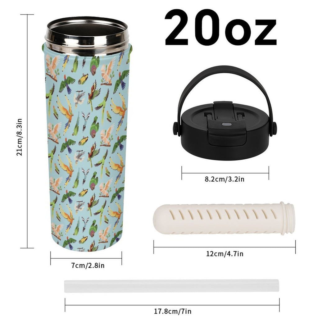 Parrots 20oz Tea Tumbler with Carry Handle