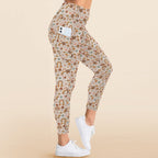 Peace And Love Women's High Waist Pockets Yoga Leggings Women's High Waist Pockets Yoga Leggings Printed Offshore Retro