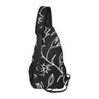 Black And White Floral - Chest Bag