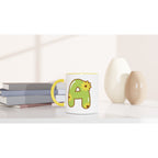 Personalised Initial With Flowers White 11oz Ceramic Mug with Color Inside Personalised 11oz Mug customise Globally Fulfilled Name personalise