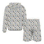 All About Space Men's Lightweight Sun Hoodie & Shorts Set Men's Lightweight Sun Hoodie & Shorts Printed Offshore Space