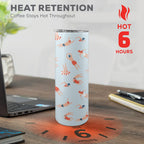 Summer Swim - 20oz Tall Skinny Tumbler with Lid and Straw