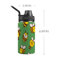Busy Bees Kids Water Bottle with Chug Lid (12 oz) One Size Kids Water Bottle with Chug Lid animal Printed Offshore