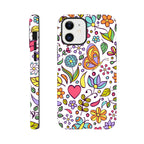 Quirky Butterfly Flowers - Apple iPhone Tough case iPhone 12 iPhone Tough Case animal Globally Fulfilled