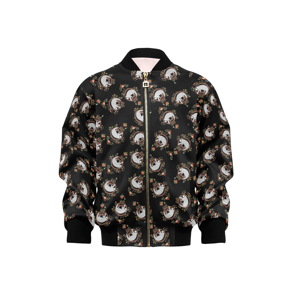 Baby Sloths Kids Bomber Jacket XL Kids Bomber Jacket animal Printed Offshore