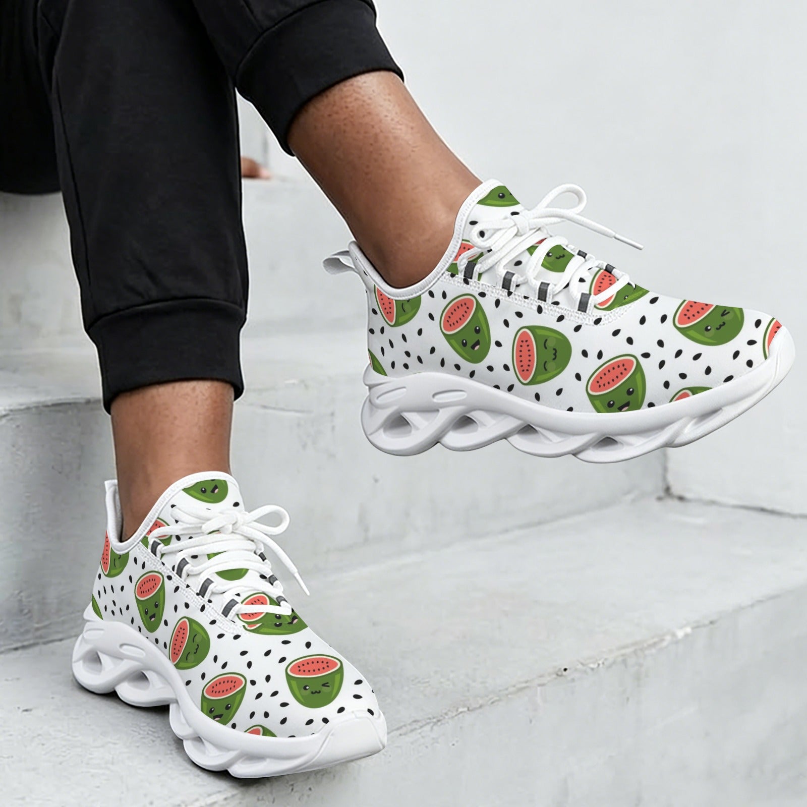 Happy Watermelons Women's Twisted Sole Sneakers