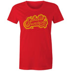 Hello Sunshine - Womens T-shirt Red Womens T-shirt Printed In Australia Summer