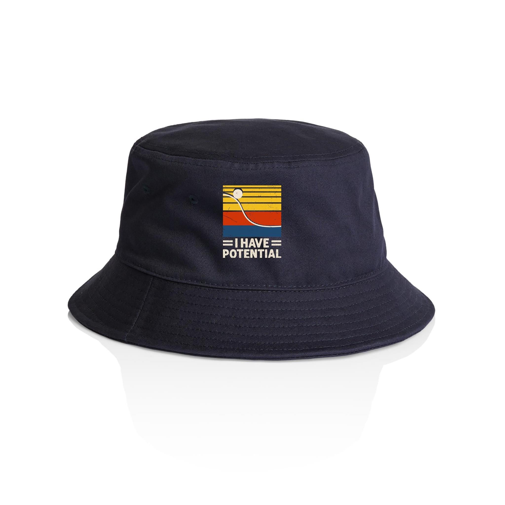 I Have Potential, Physics - AS Colour Bucket Hat Navy One Size As Colour Bucket Hat Printed In Australia Science