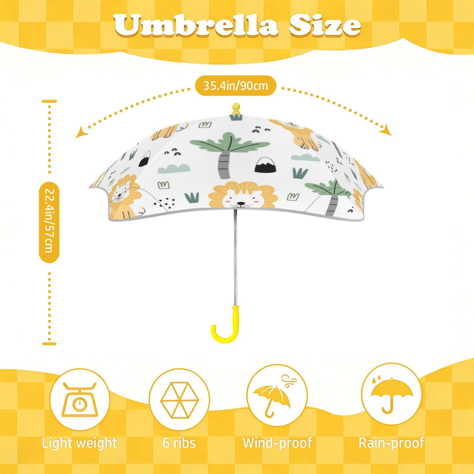 Lions Kids Safe Round Corner Umbrella