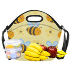 Bright Bees - Neoprene Lunch Bag Neoprene Lunch Bag Printed Offshore