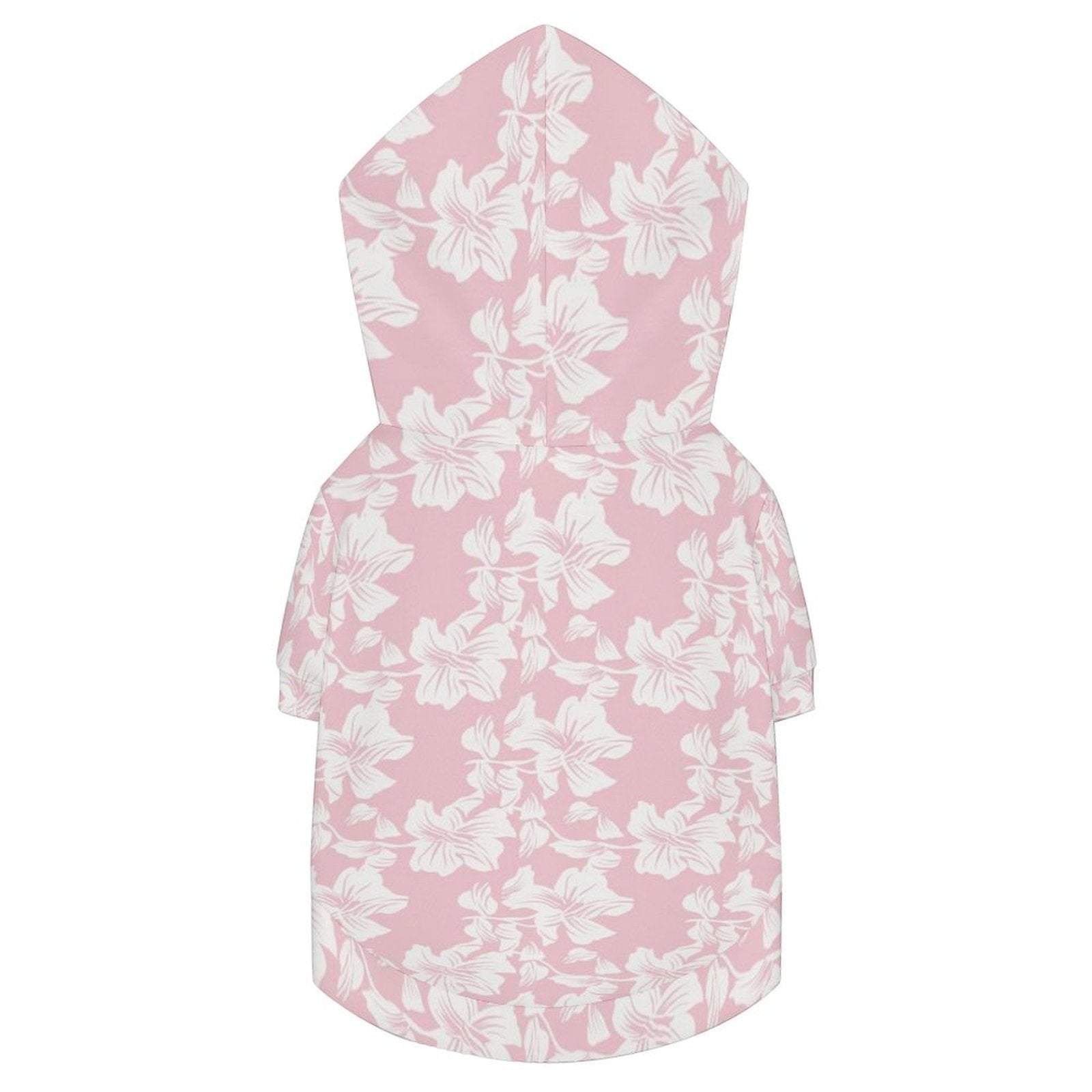Pink Hawaiian Floral Pet Hoodie (Small Size)