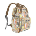 Coffee - Multi-Function Backpack, Nappy / Diaper Bag