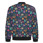 Space Arcade Men's Casual Zip‑Up Bomber Jacket