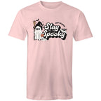Stay Spooky, Halloween - Mens T-Shirt Pink Mens T-shirt Halloween Printed In Australia