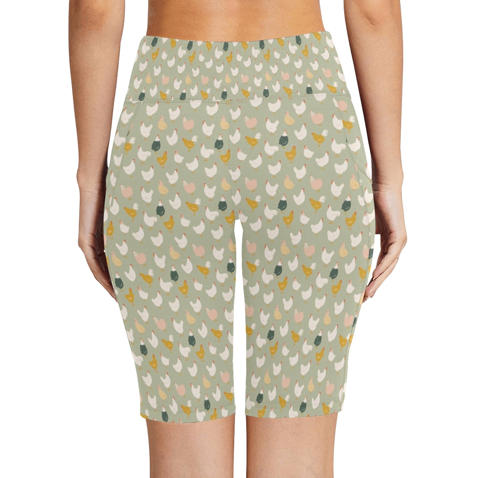 Chicken Life Women's Bike Shorts With Side Pockets