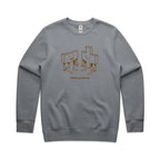 Think Positive, Maths - AS Colour Stencil Crew Sweatshirt Gravel Sweatshirt Maths Positivity Printed In Australia