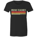 Music Teacher, Limited Edition - Womens T-shirt Black Womens T-shirt Music Printed In Australia Teacher