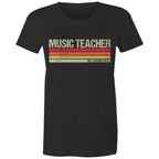 Music Teacher, Limited Edition - Womens T-shirt Black Womens T-shirt Music Printed In Australia Teacher